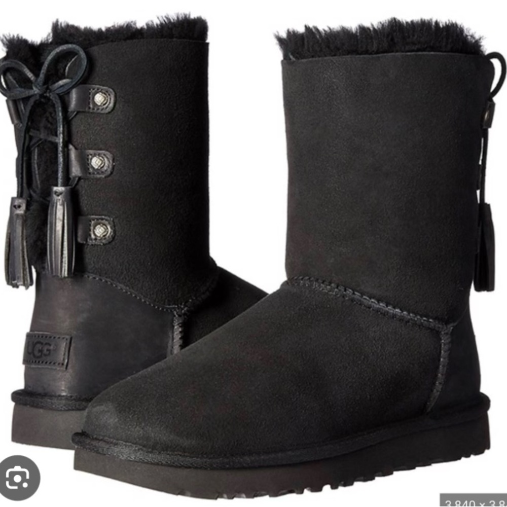 UGG Black Boots Size 5.5 Kristabelle Suede